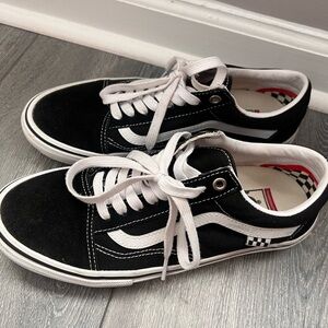 Vans Black and White Skate Old Skool Sneakers